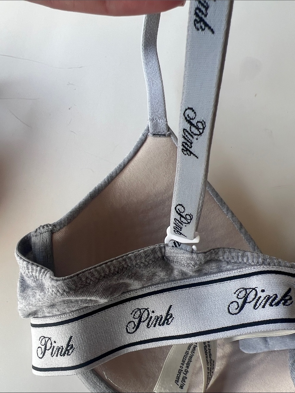PINK Victoria's Secret Trio Bra Set - Nude, Heather Gray, Black - Picture 6 of 12